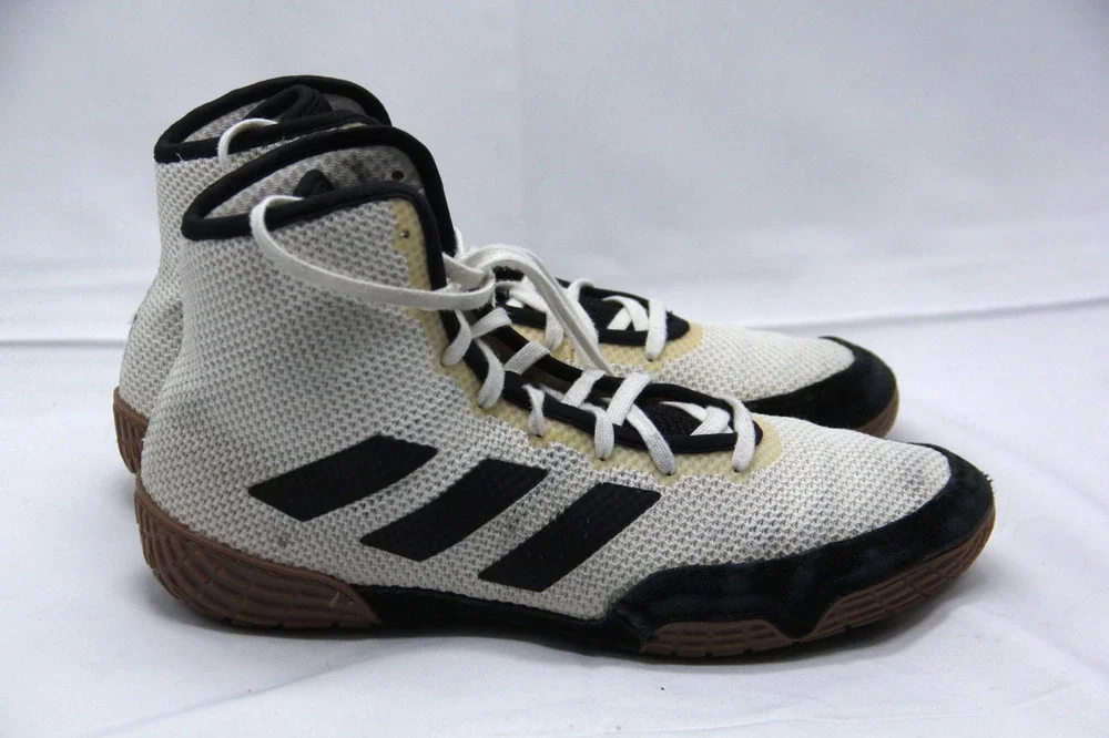 Adidas Tech Fall 2.0 Wrestling Shoes Mens Size 9 White Black Lace Up Training
